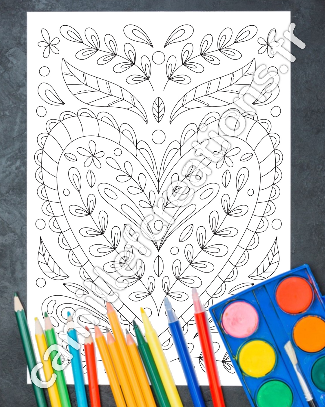 Coloriages Amour et Cœurs – Image 2