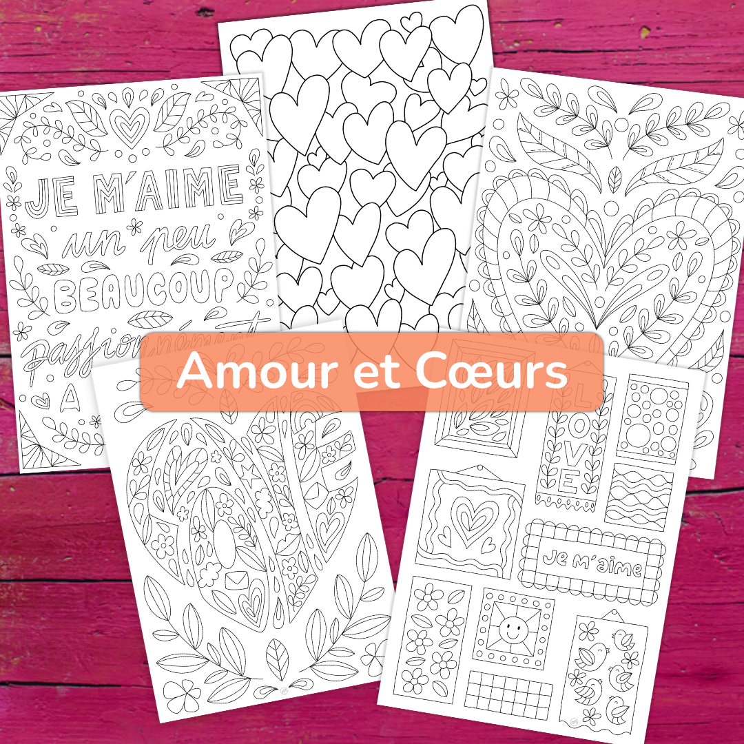 Coloriages Amour et Cœurs