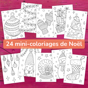 Mini-Coloriages en attendant Noël